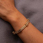 Diamond Station Hinged Bracelet