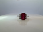 Ruby & Diamond 3-Stone Statement Ring