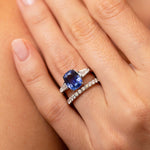 Sapphire & Diamond 3-Stone Statement Ring