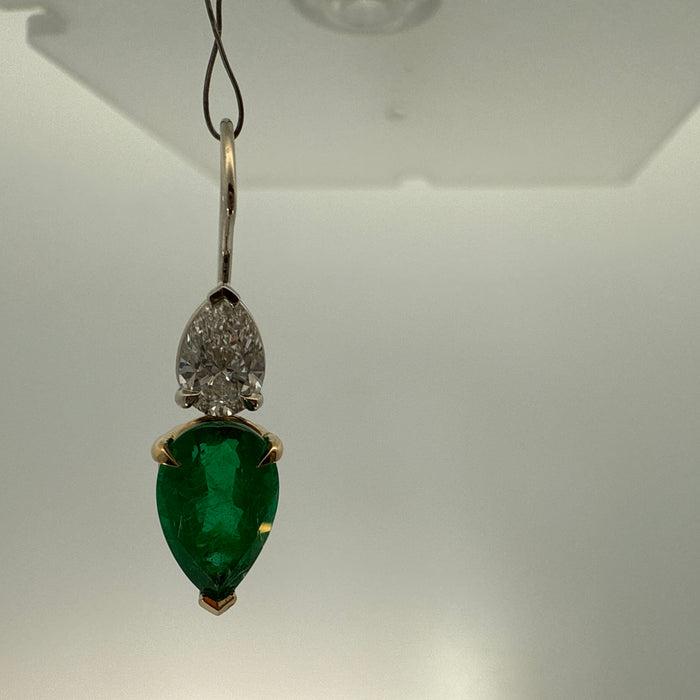 Emerald & Diamond Drop Earrings