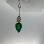 Emerald & Diamond Drop Earrings