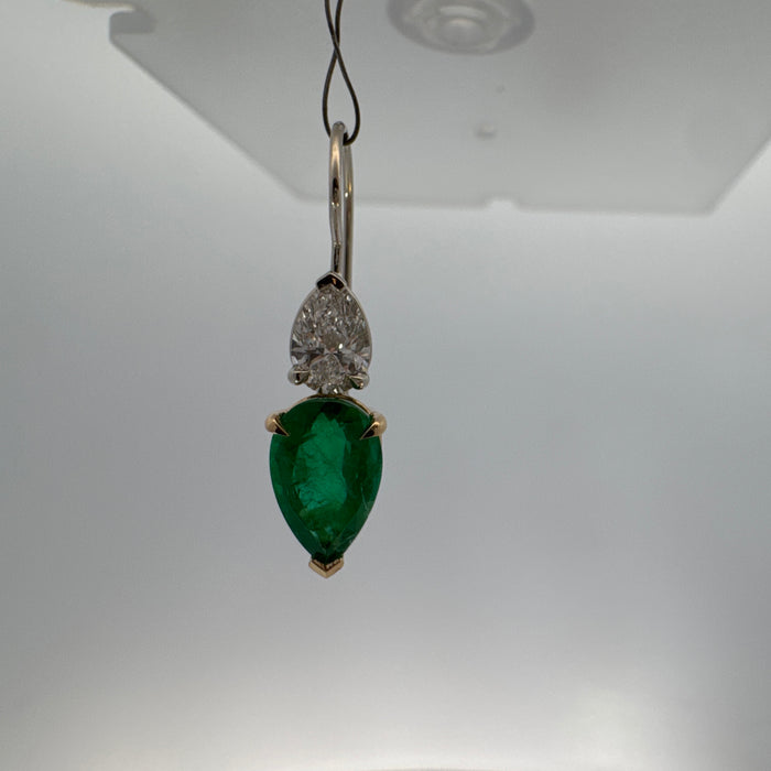 Emerald & Diamond Drop Earrings