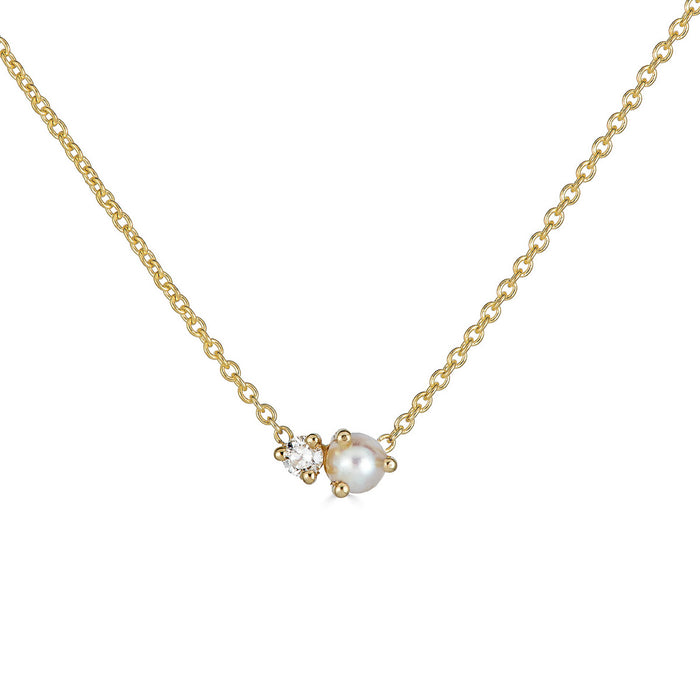 Pearl & Diamond Necklace