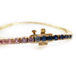 Blue and Pink Sapphire Orion Bracelet