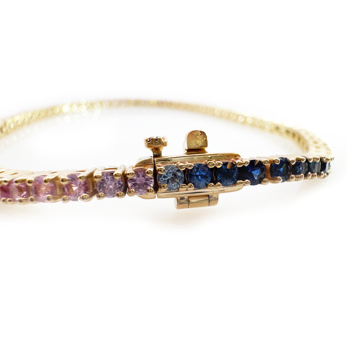 Blue and Pink Sapphire Orion Bracelet