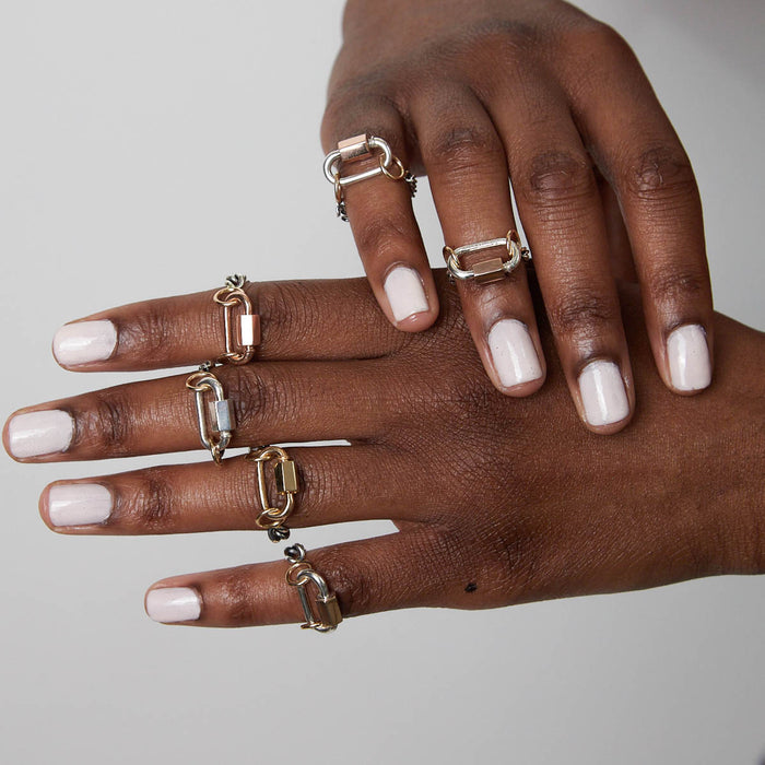 Gold Heavy Curb Chain Ring