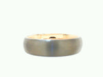 6mm Frosted Rose Gold & Tantalum Wedding Band