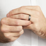 6mm Frosted Rose Gold & Tantalum Wedding Band