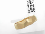 18K YELLOW GOLD STANTON WEDDING BAND WITH HAMMERED SHANK