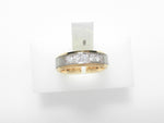 6.5mm Two-Tone Gold & Diamond Wedding Band