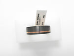 7mm Rose Gold & Grey Tantalum Stripe Wedding Band