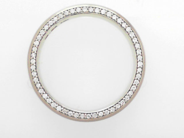 14K NATURAL WHITE GOLD "WALKER" 4MM COMFORT FIT WEDDING BAND WITH BRUSHED CENTER AND 0.43TCW ROUND BRILLIANT DIAMOND EDGE, BY G.ST CEREMONY.