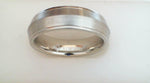 6mm Platinum Brushed Knife Edge Wedding Band
