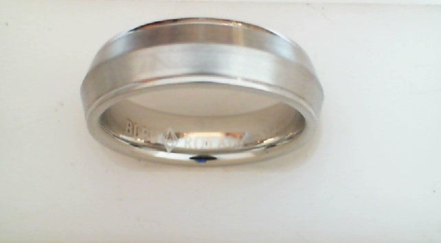 6mm Platinum Brushed Knife Edge Wedding Band