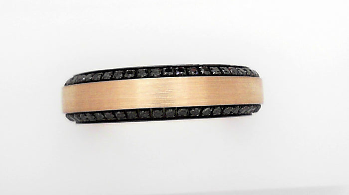 6mm Black Diamond Wedding Band
