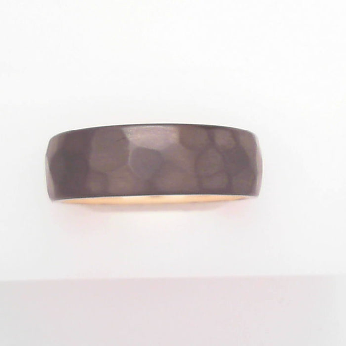 7mm Hammered Tantalum Wedding Band