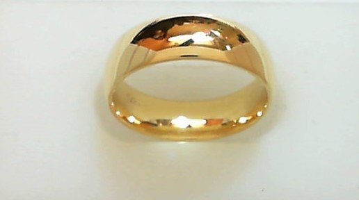 18K YELLOW GOLD 'WALKER" 6MM WIDE LIGHT COMFORT FIT WEDDING BAND BY GREENWICH ST. CEREMONY
SIZE 7
