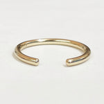 14K YELLOW GOLD 1.8MM "BRIDGE" CUFF WEDDING BAND, BY G.ST CEREMONY.
