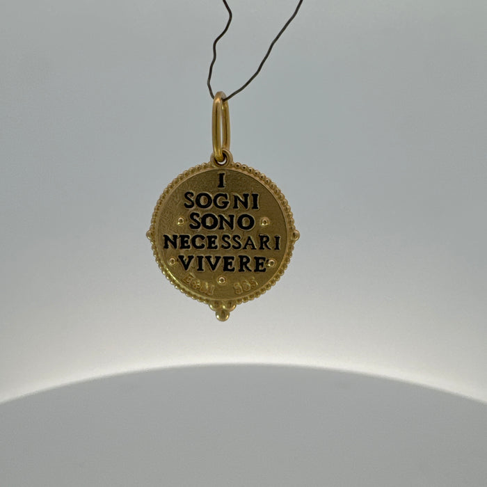 Diamond "Dreams Are Necessary To Life" North Star Charm