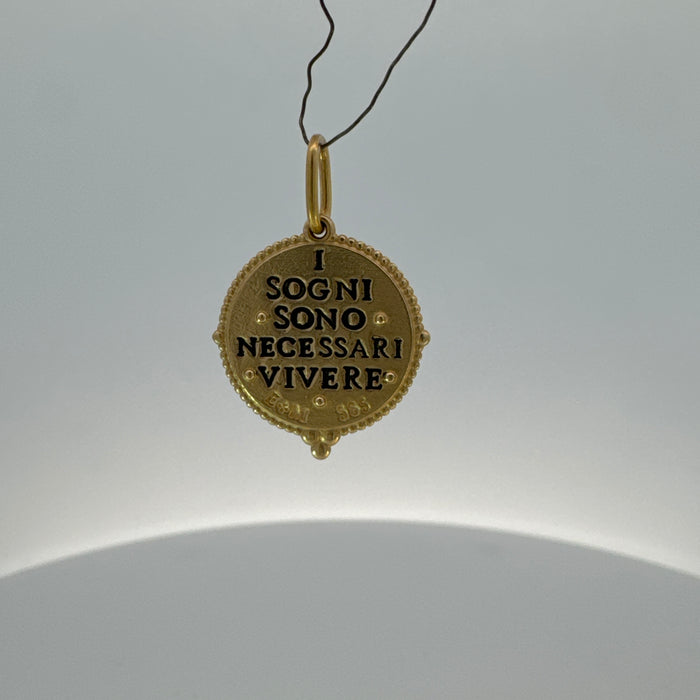 Diamond "Dreams Are Necessary To Life" North Star Charm