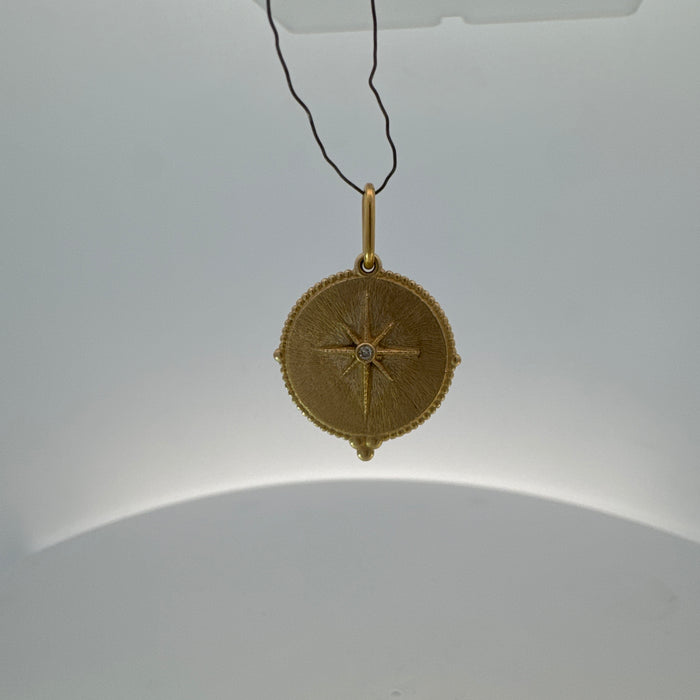 Diamond "Dreams Are Necessary To Life" North Star Charm