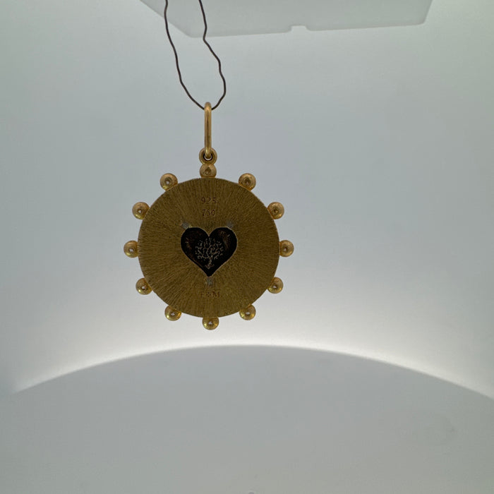 Diamond Ruche Pave Shimmer Heart & Tree of Life Charm