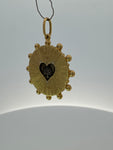 Diamond Ruche Pave Shimmer Heart & Tree of Life Charm