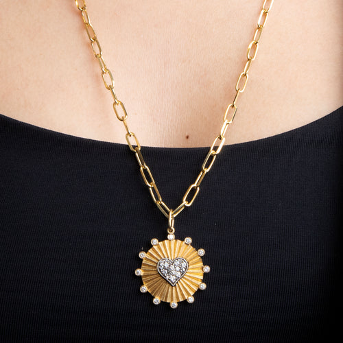 Diamond Ruche Pave Shimmer Heart & Tree of Life Charm Image 2