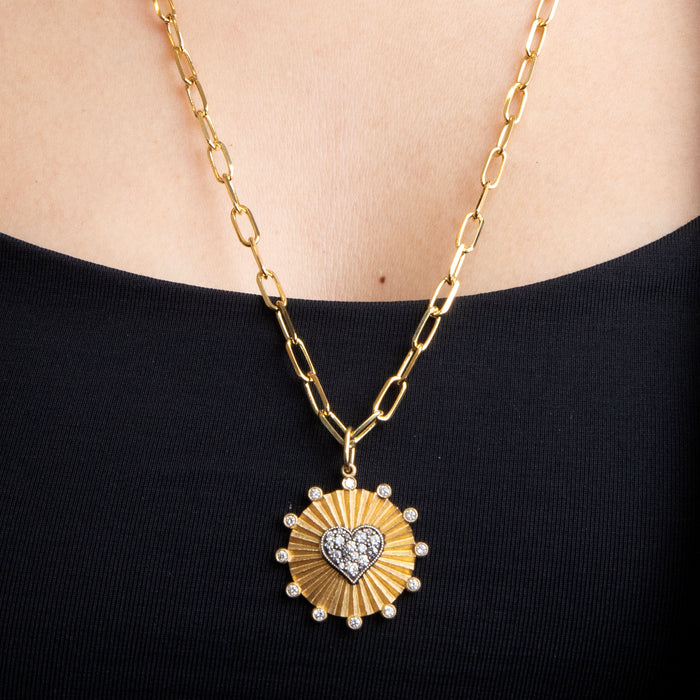 Diamond Ruche Pave Shimmer Heart & Tree of Life Charm