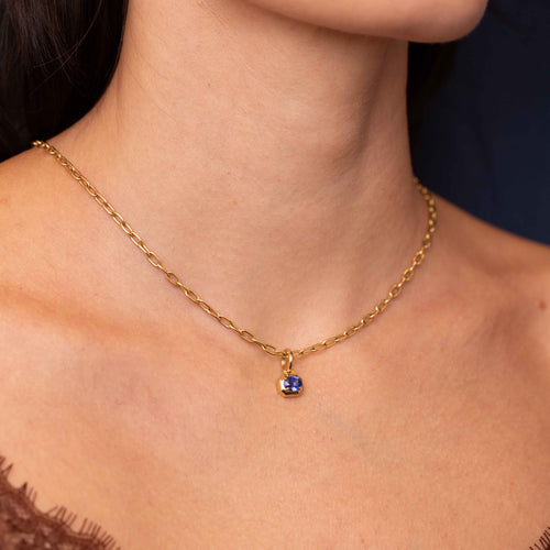 Lola Sapphire Charm Pendant Image 2