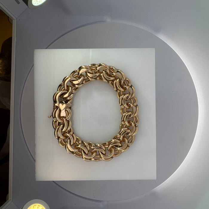 Double Curb Chain Bracelet