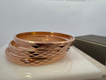 Faceted Bangle Set of 3