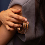 Faceted Bangle Set of 3