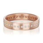 18K ROSE GOLD READE FULL ETERNITY WEDDING BAND WITH 0.15TCW ROUND BRILLIANT DIAMONDS (F/G COLOR SI CLARITY) BY G.ST CEREMONY.

BW: 4mm
BH: 1.5mm