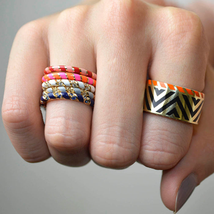Memphis Chevron Wide Band