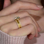 18K YELLOW GOLD LAIGHT SOLID WEDDING BAND, BY G.ST CEREMONY.