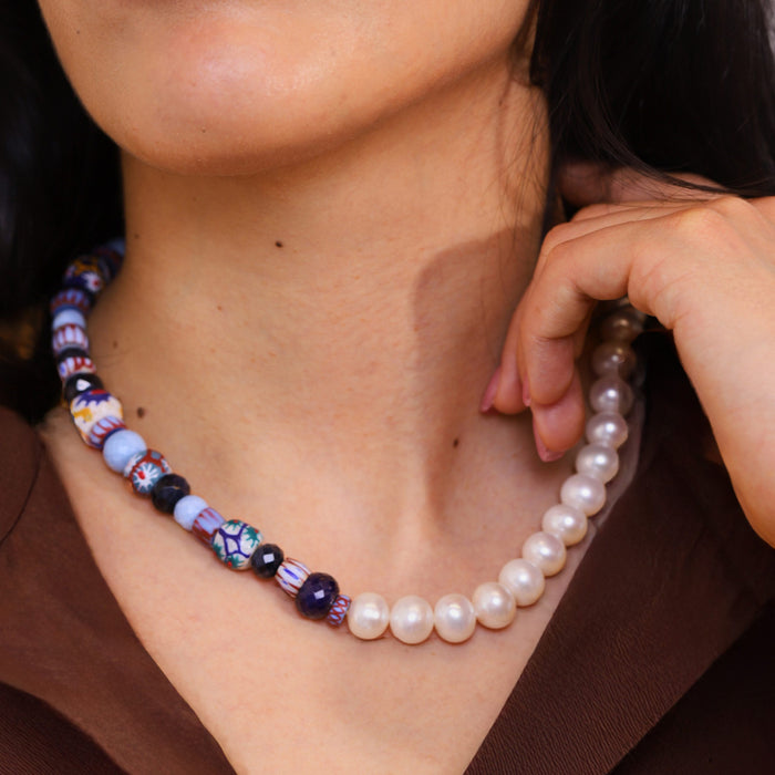 Millefiori Beaded Necklace