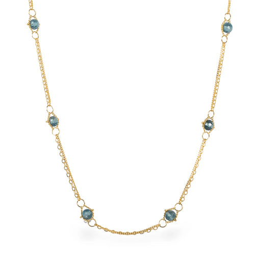 London Blue Topaz Textile Necklace