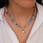 Aquamarine "Hydrangea" Frame Charm
