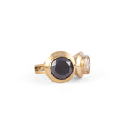 Black and Champagne Diamond Ring