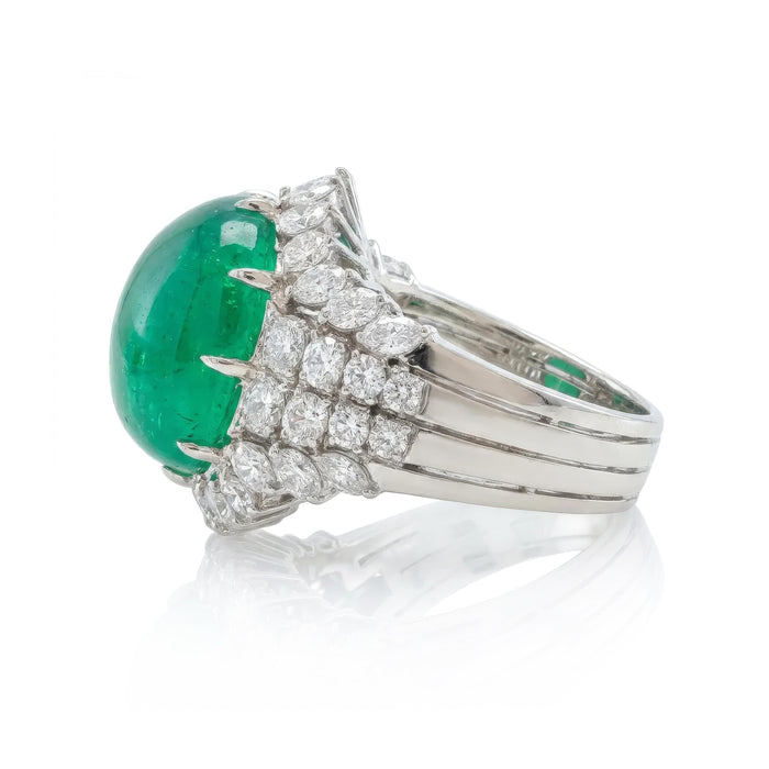 Sugarloaf Emerald & Diamond Cocktail Ring