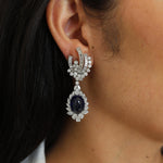 Sapphire and Diamond Statement Earrings