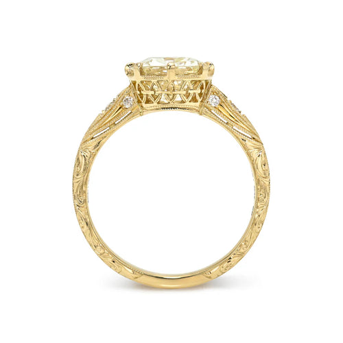 Nicole 2.14ct Old Mine Cut Diamond Engagement Ring Image 2