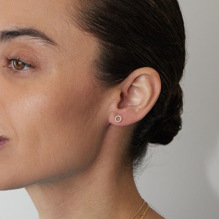 Petite Circle Stud Earrings