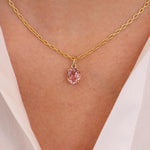 Oval Cut Malawi Garnet Charm
