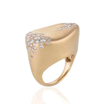 Champagne Diamond Storm Winter Oval Ring
