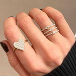 Heart Diamond & Pavé Ring