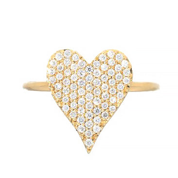 Diamond Pavé Heart Ring