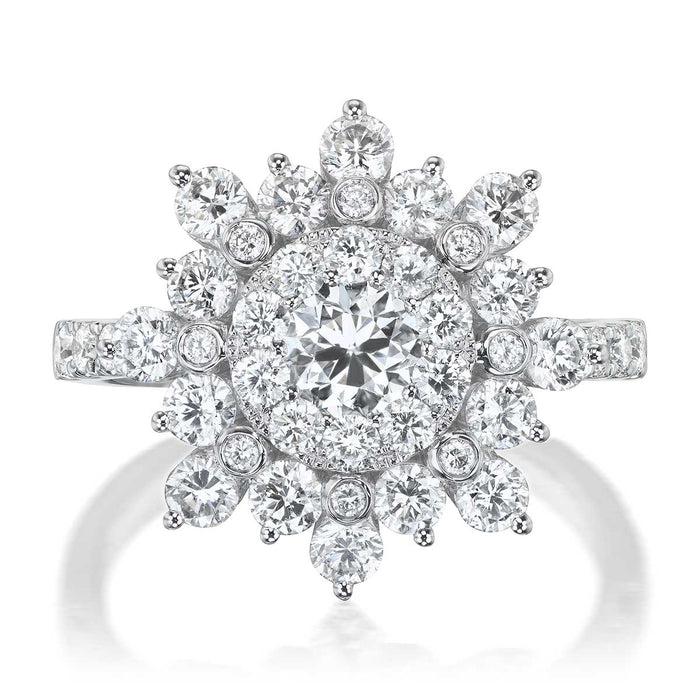 Diamond Snowflake Cocktail Ring