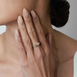 Pear & Baguette Diamond Curved Band